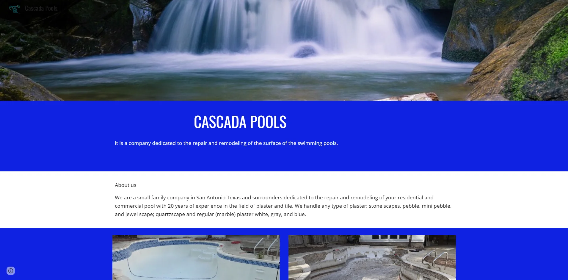 Before — ugly DIY website