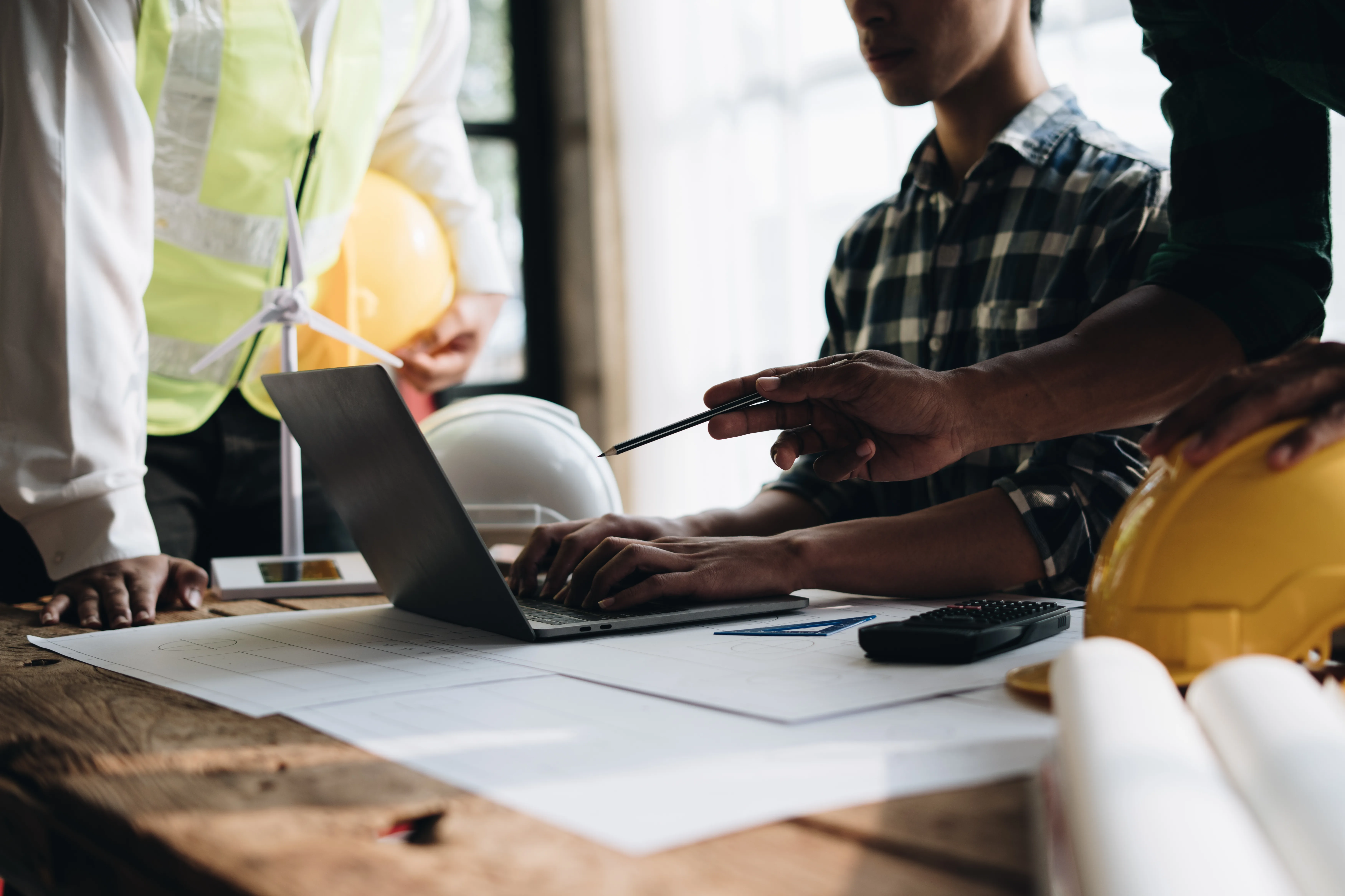 Planning session for contractor website